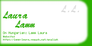 laura lamm business card